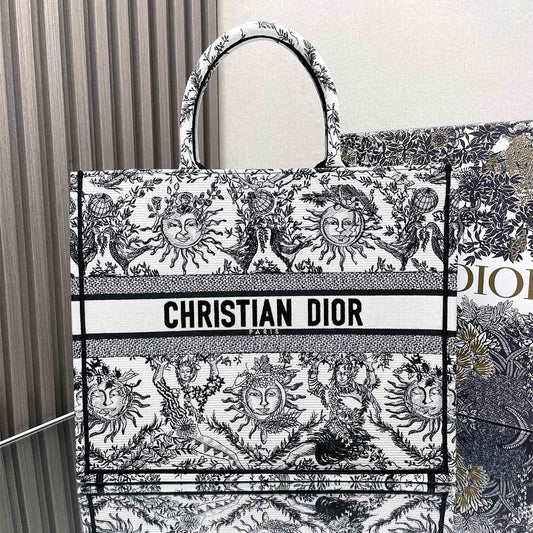 Dior Book Tote Bag White Color