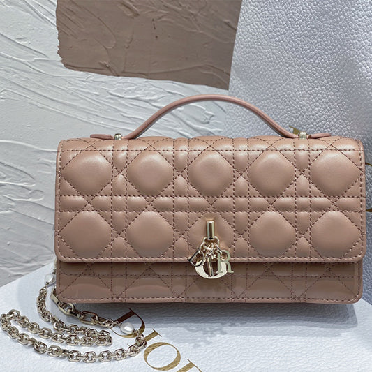 Lady Dior Pearl Clutch Bag Pink Color