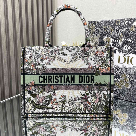 Dior Book Tote Bag Shopping Bag Autumn Flower