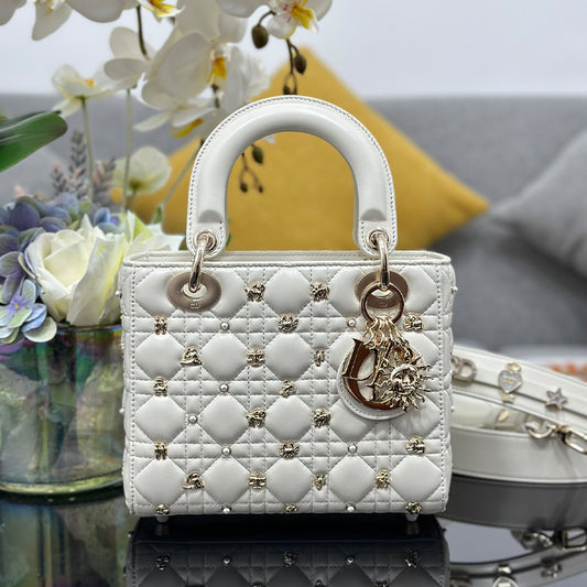 Small Lady Dior My Bag White Color