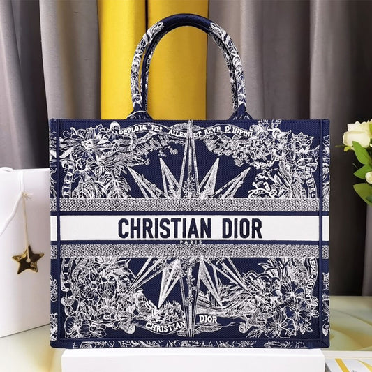 Dior Book Tote Bag Reve dln’lnfini Bag Blue Color