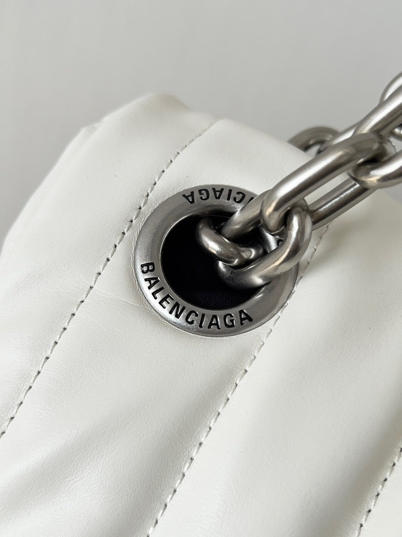 Balenciaga Monaco Chain Bag White Color