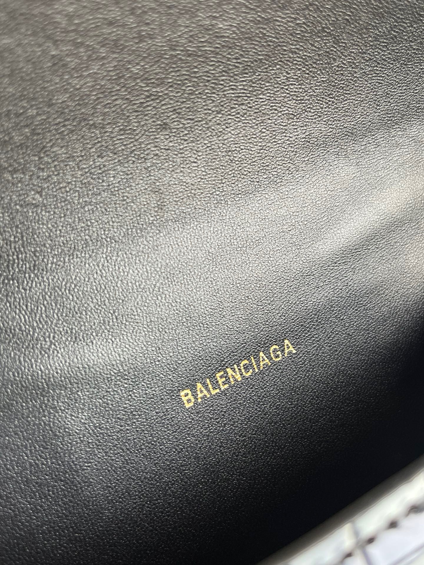 Balenciaga Hourglass Bag Black Gold Buckle