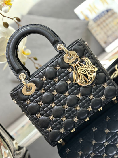 Small Lady Dior My Bag Butterfly Black Color