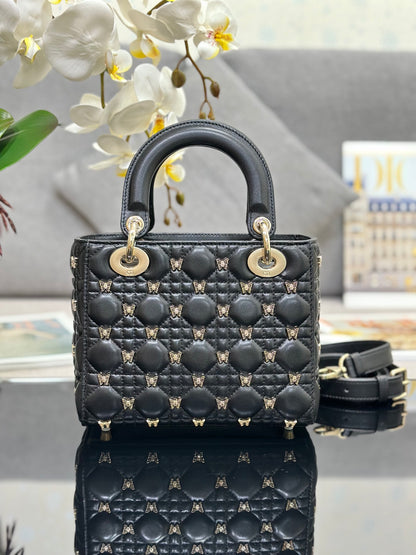 Small Lady Dior My Bag Butterfly Black Color