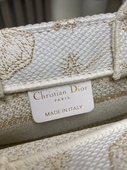 Dior Book Tote Bag Gold Butterfly Color