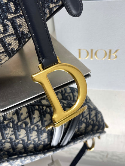 Small Dior Caro Bag Blue Color
