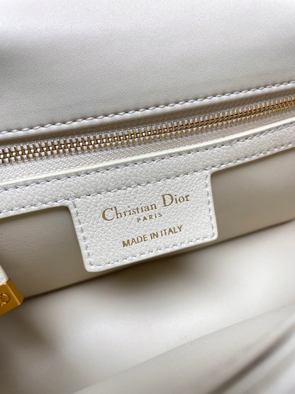 Small Dior Caro Bag White Color